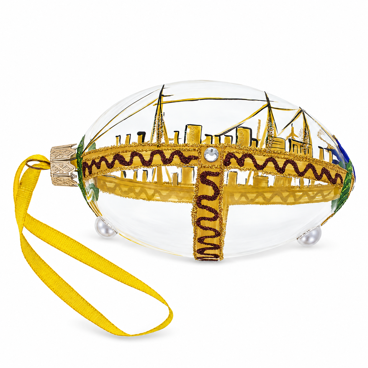 1909 Standard Yacht Royal Glass Egg Ornament 4 Inches