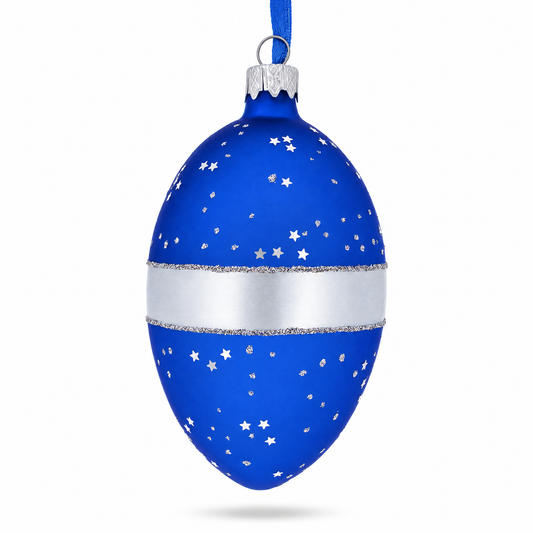 1917 Constellation Royal Glass Egg Ornament 4 Inches