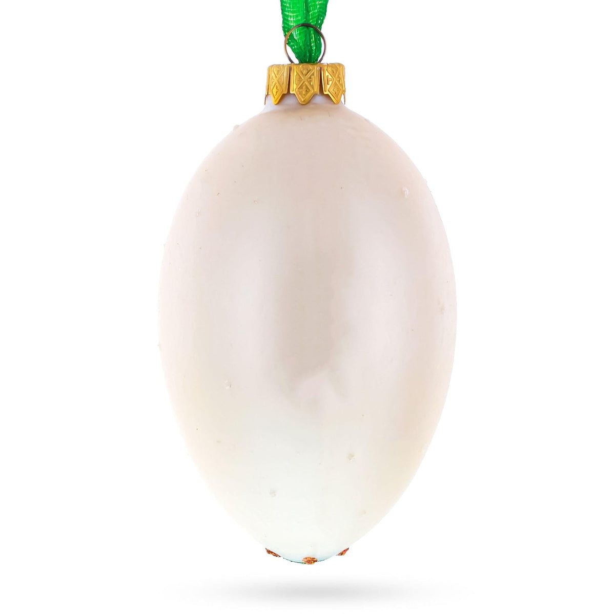Louis-Francois Designer Jeweled Arabesque Glass Egg Christmas Ornament 4 Inches
