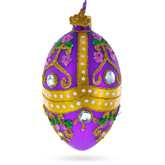 a purple and gold decorated egg
