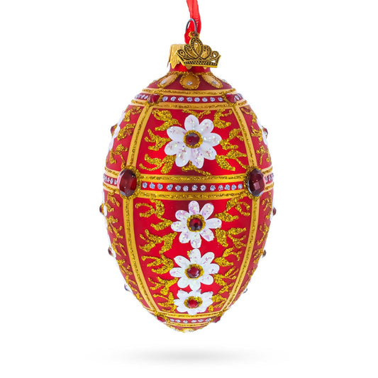 a red and gold decorated egg