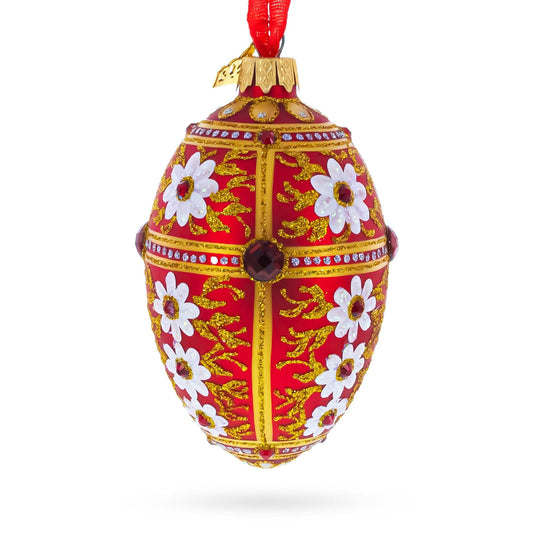 a red and gold decorated egg