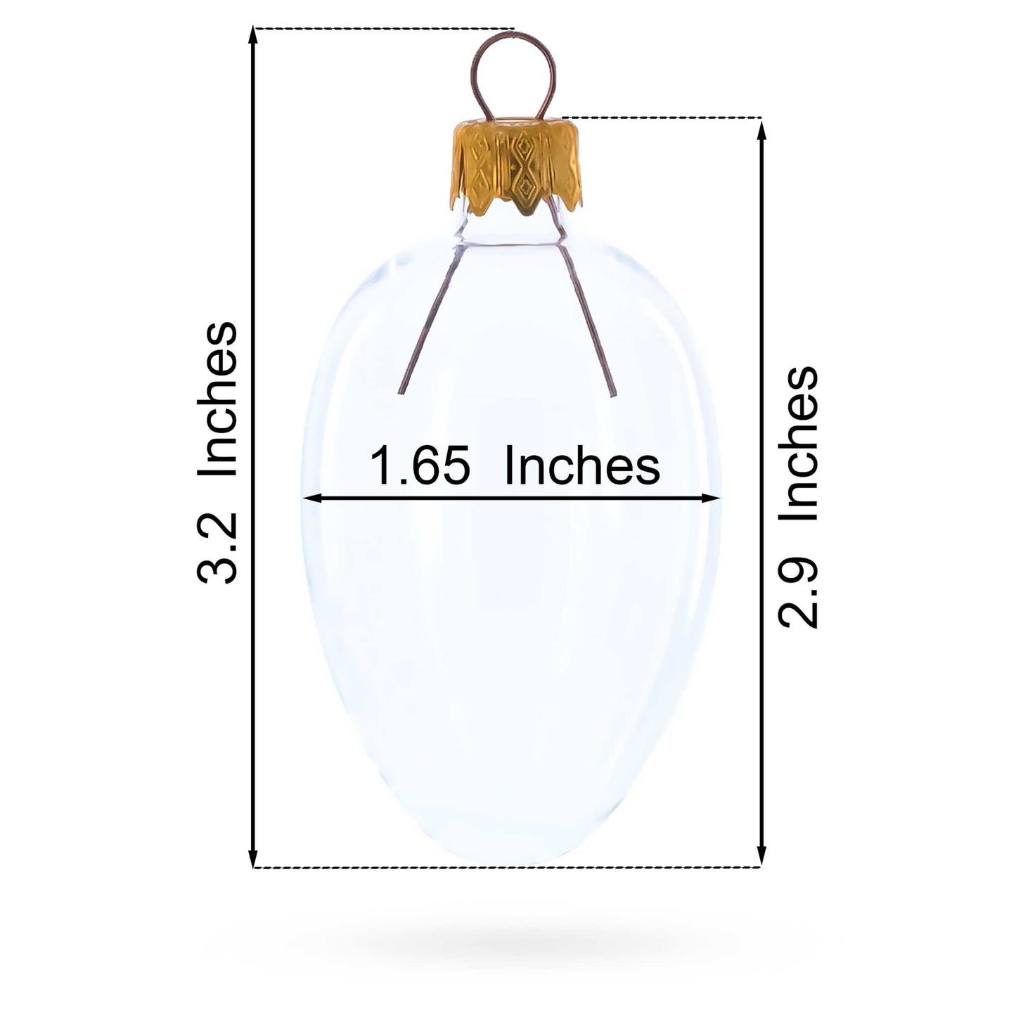 Set of 6 Matte Red Mini Glass Egg Ornaments 2.9 Inches