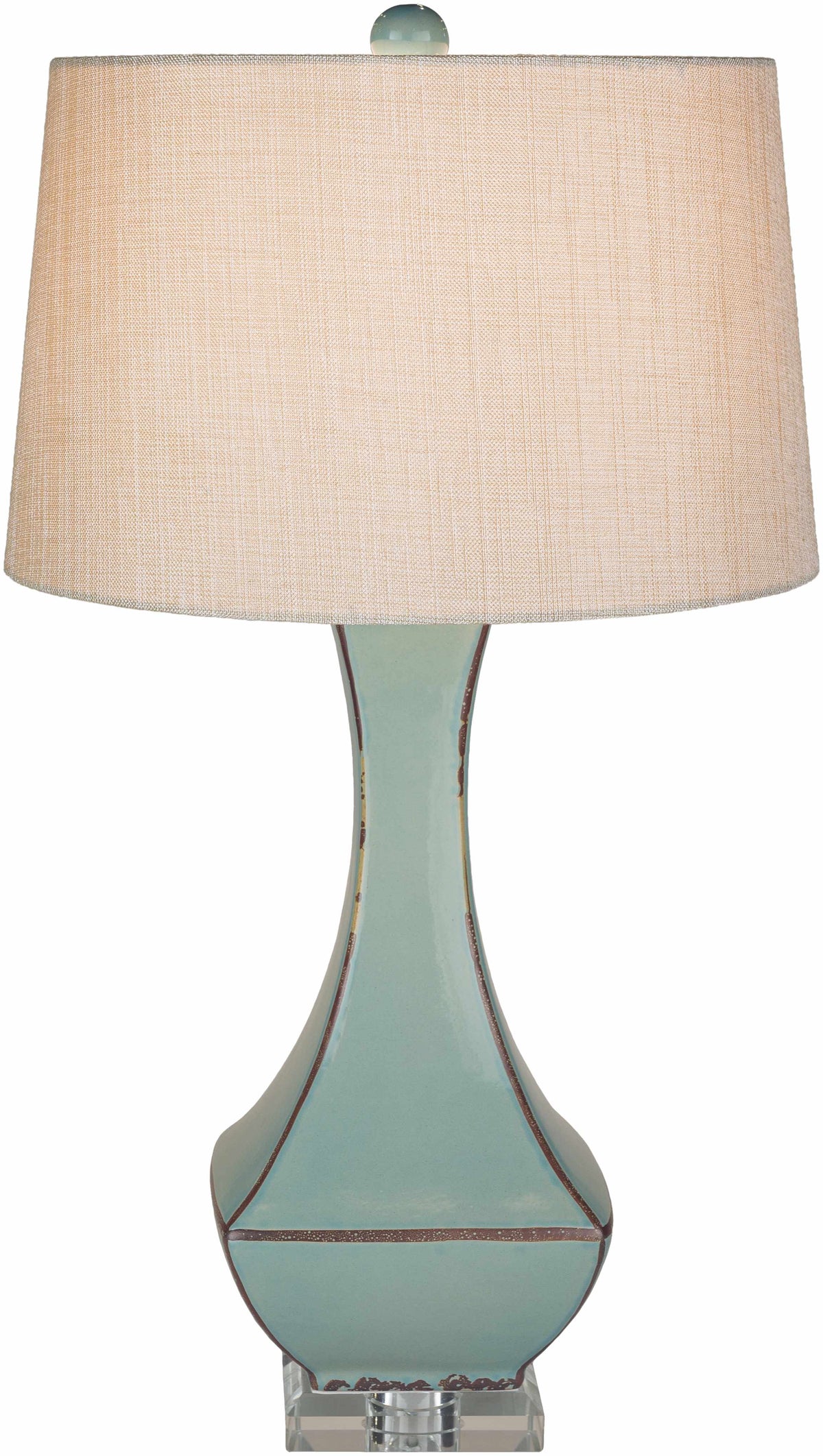 a lamp with a white shade