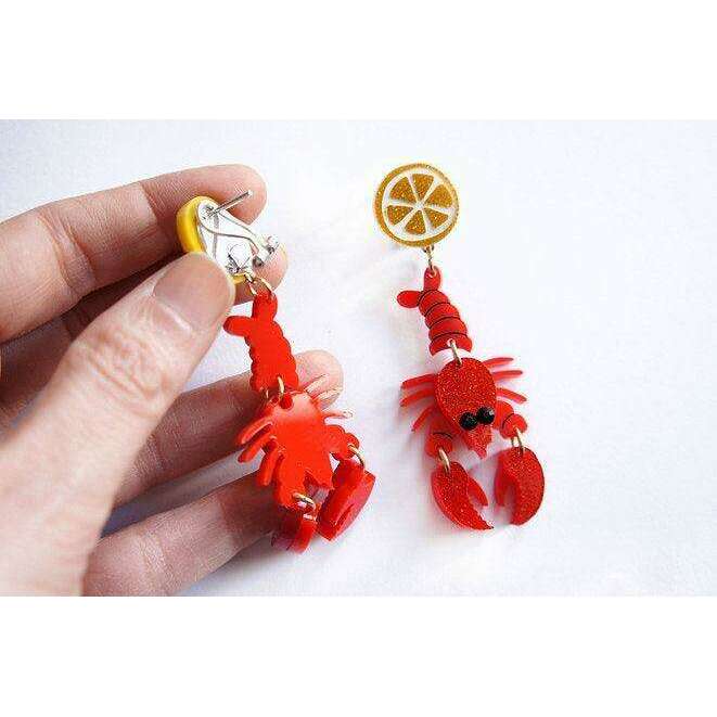 Lobster Earrings by Laliblue