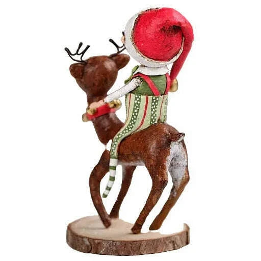 Run Run Reindeer Christmas Figurine by Lori Mitchell - SHIPS AUGUST