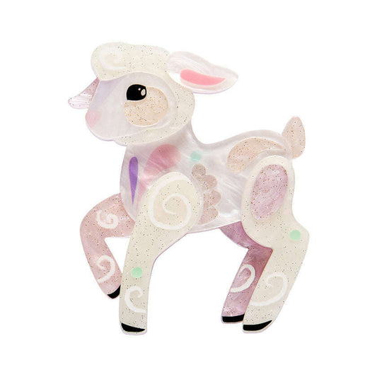 Lottie the Lamb Brooch by Erstwilder x Pete Cromer