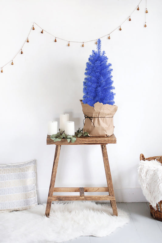 3' Blue Tabletop Christmas Tree