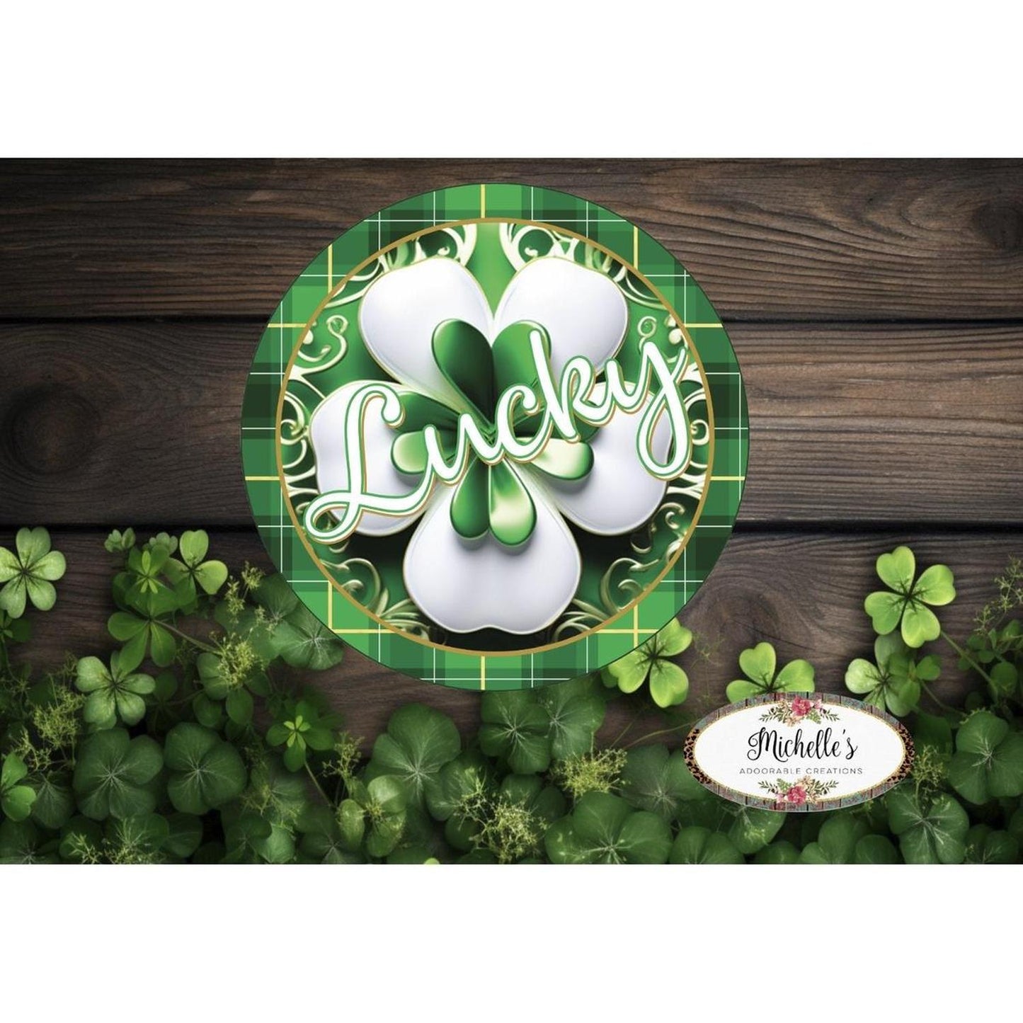 Lucky Clover Round Sign