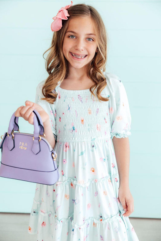 Butterfly Ballet Smocked Ruffle Dress