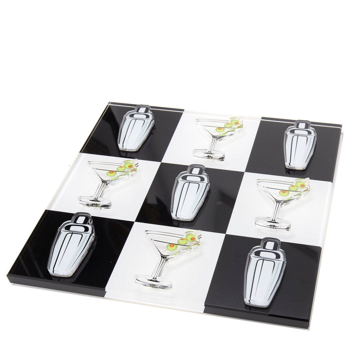 Martini Glass & Shaker Acrylic Tic Tac Toe