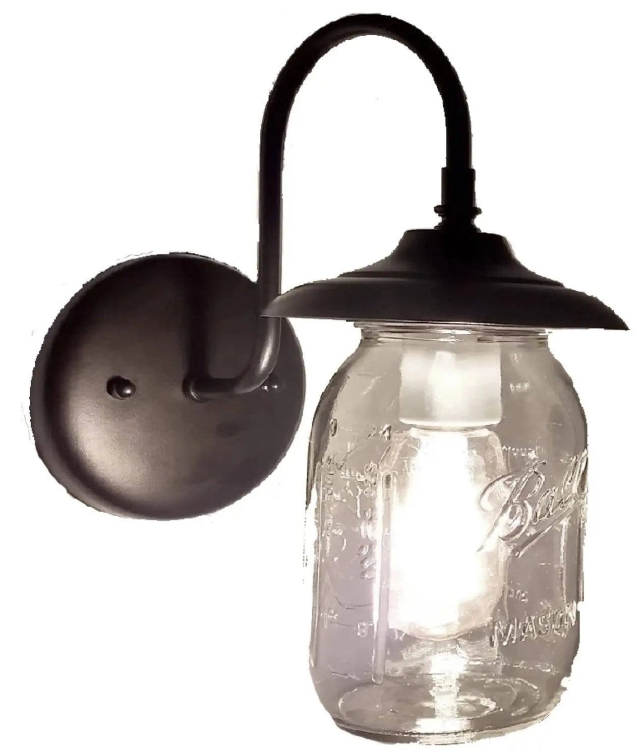 Mason Jar Outdoor Exterior Porch Wall SCONCE Light