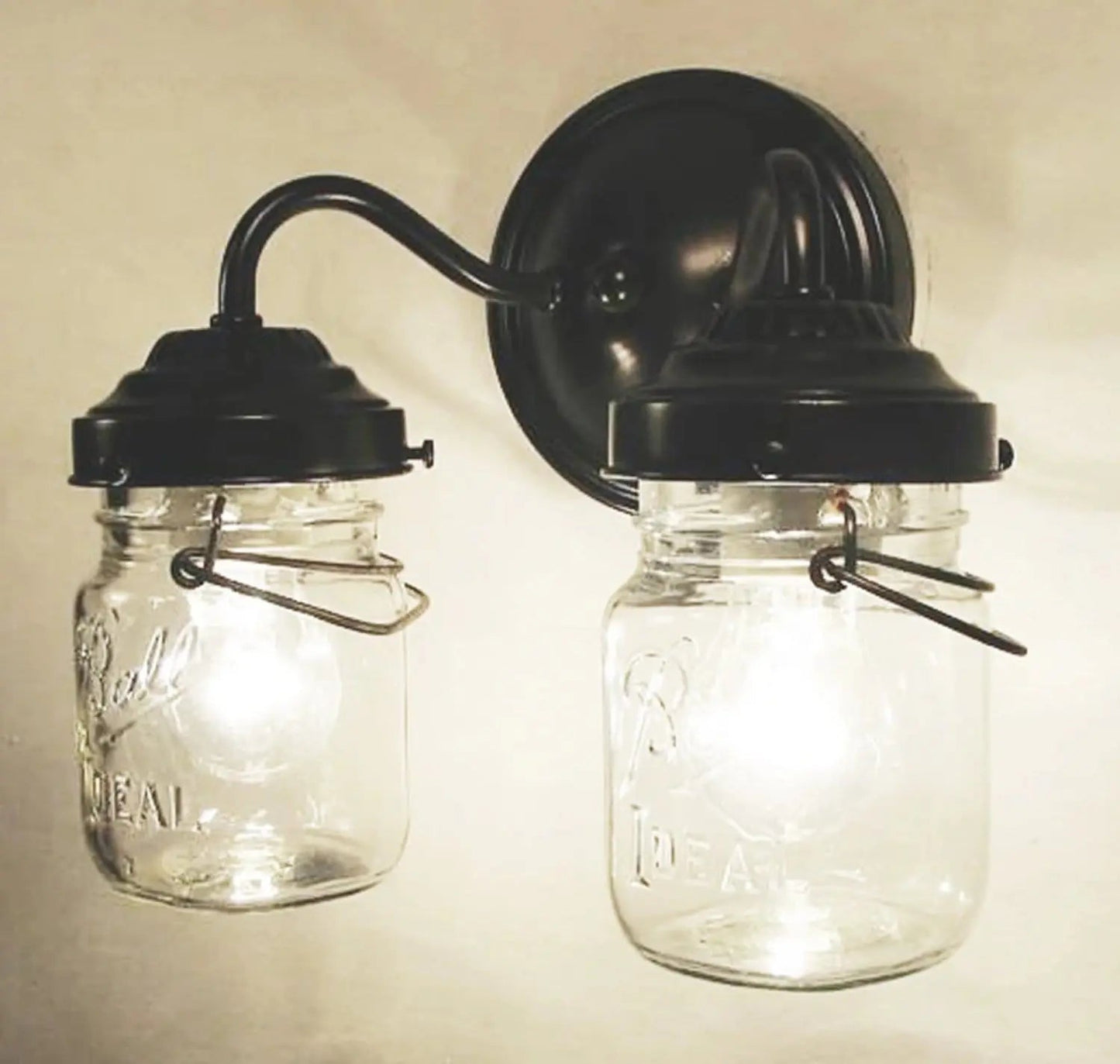 Mason Jar WALL LIGHT Double Sconce