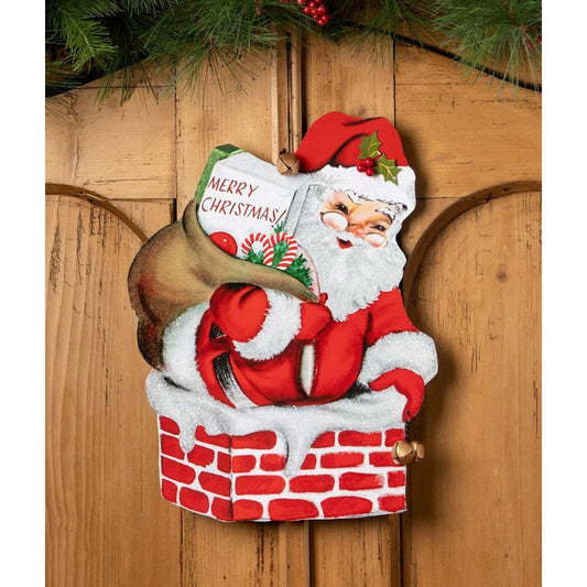 Merry Christmas Santa Sign | Christmas Decor by Bethany Lowe | SHIPS MID NOVEMBER