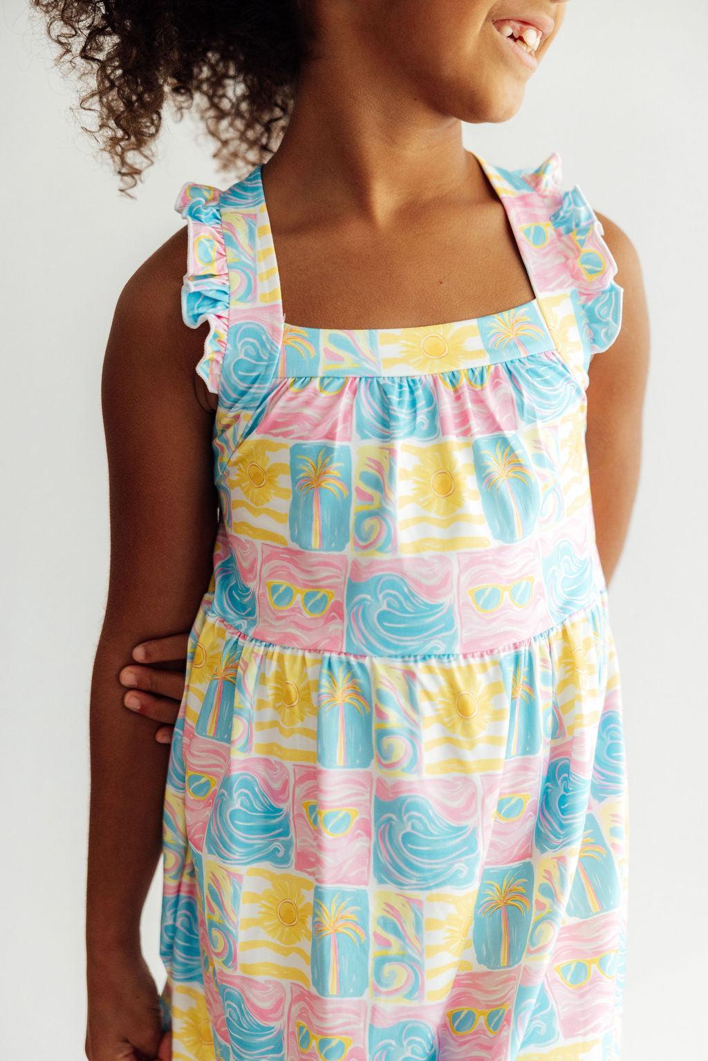 a girl wearing a dress