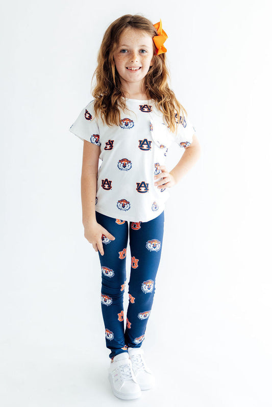Auburn Blue Aubie Leggings