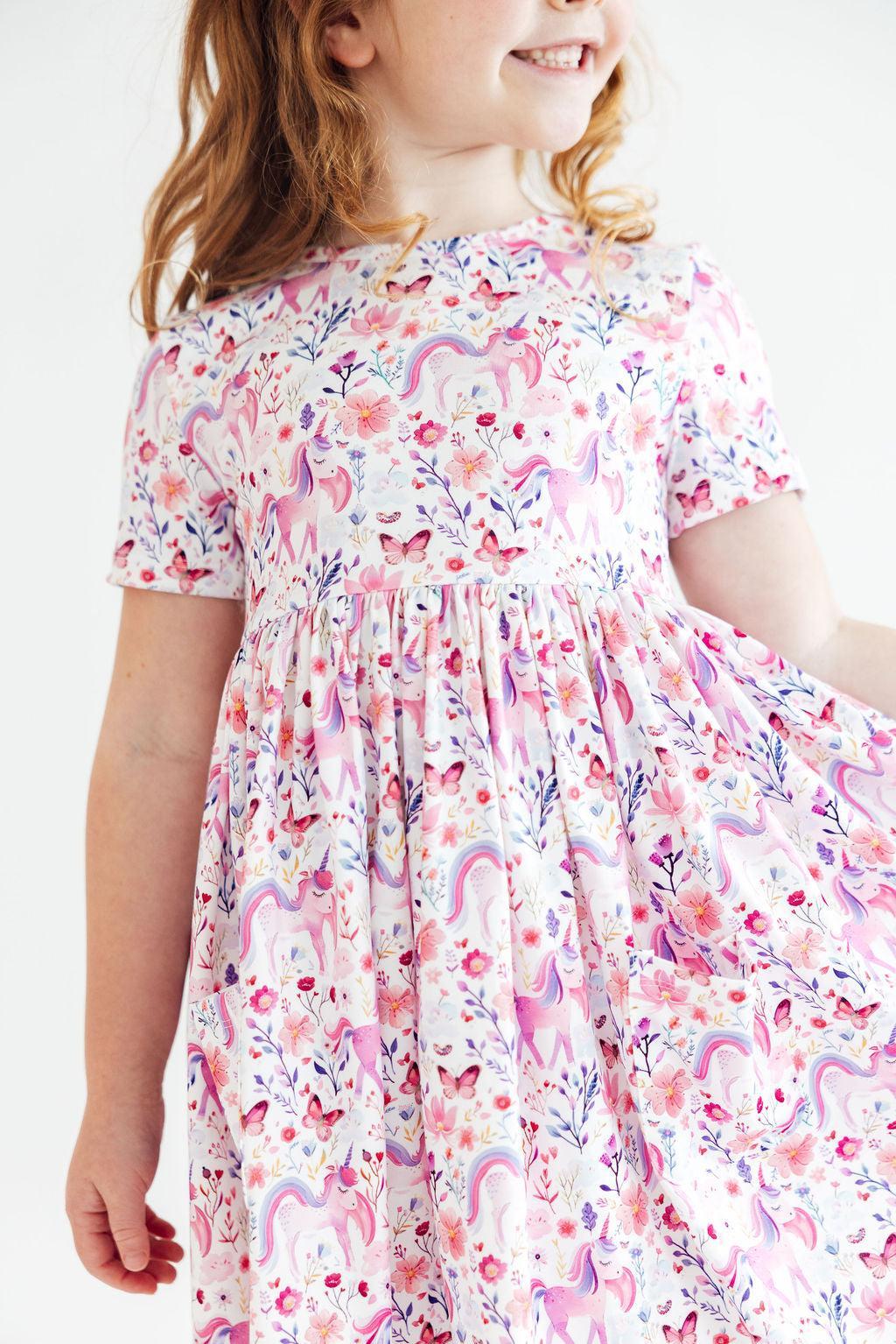 a girl wearing a dress