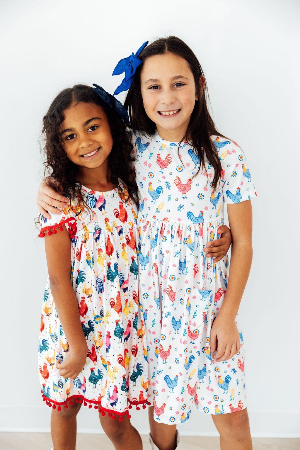 two girls posing for a picture