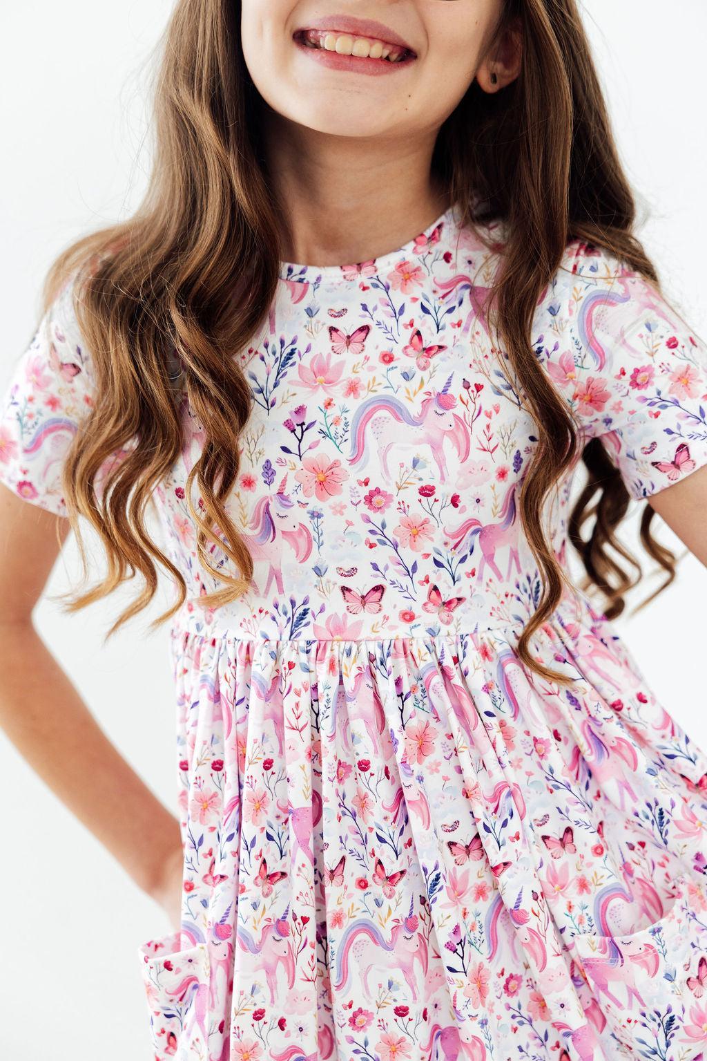 a girl wearing a dress
