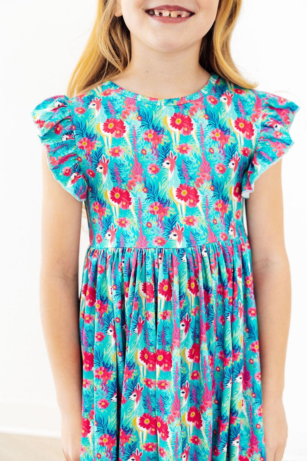a girl wearing a dress