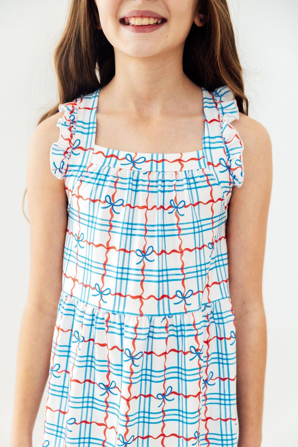 a girl wearing a dress