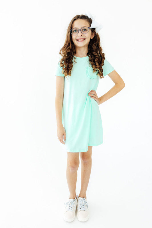 SALE Pastel Green T-Shirt Dress