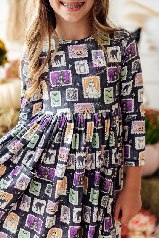 a girl wearing a dress
