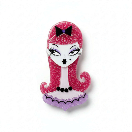 Bubblegum Boo Spooky Doll Brooch by Miss Fluff x Lipstick & Chrome