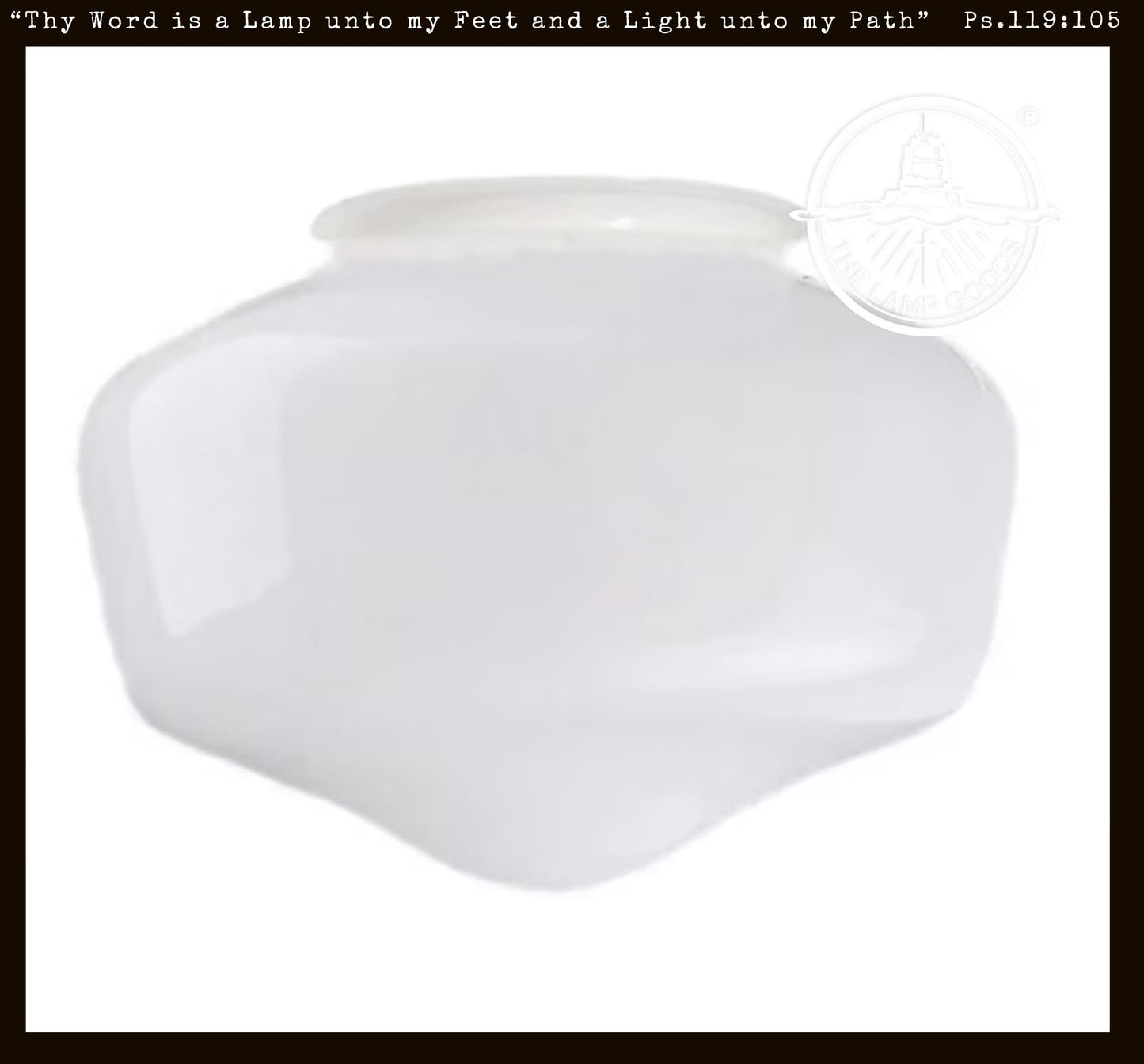 Modern Schoolhouse 8" Milk Glass Replacement Globe