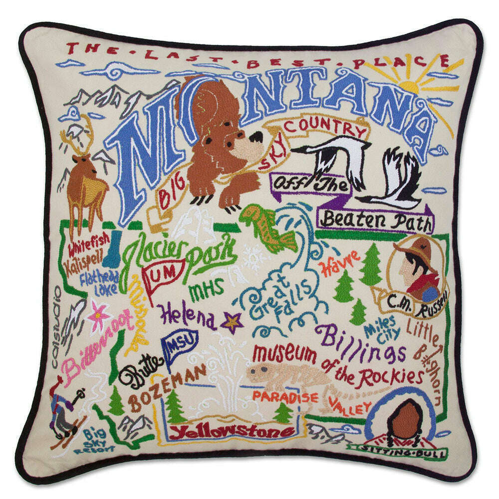Montana Hand-Embroidered Pillow