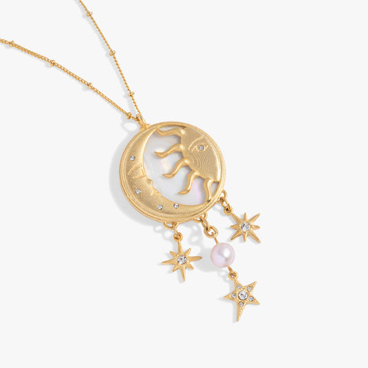 Moon and Sun Multicharm Necklace