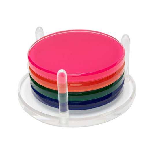 Multi-Color Acrylic Drink Coasters