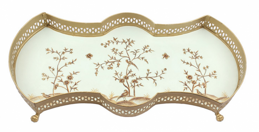 Pale Green SCALLOPED VANITY TRAY