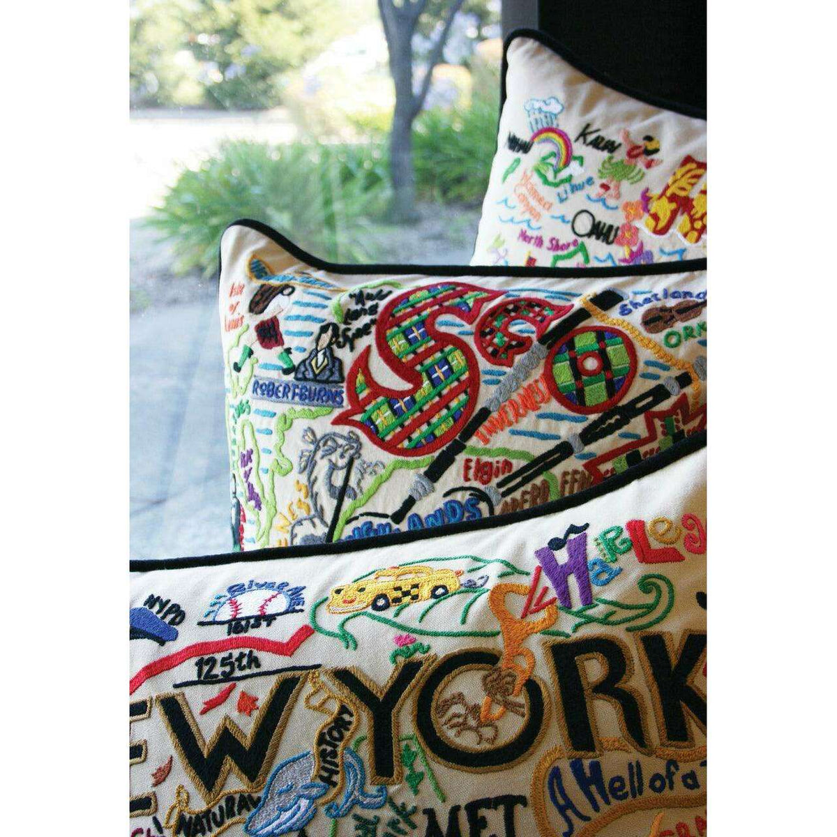 Napa Valley Hand-Embroidered Pillow