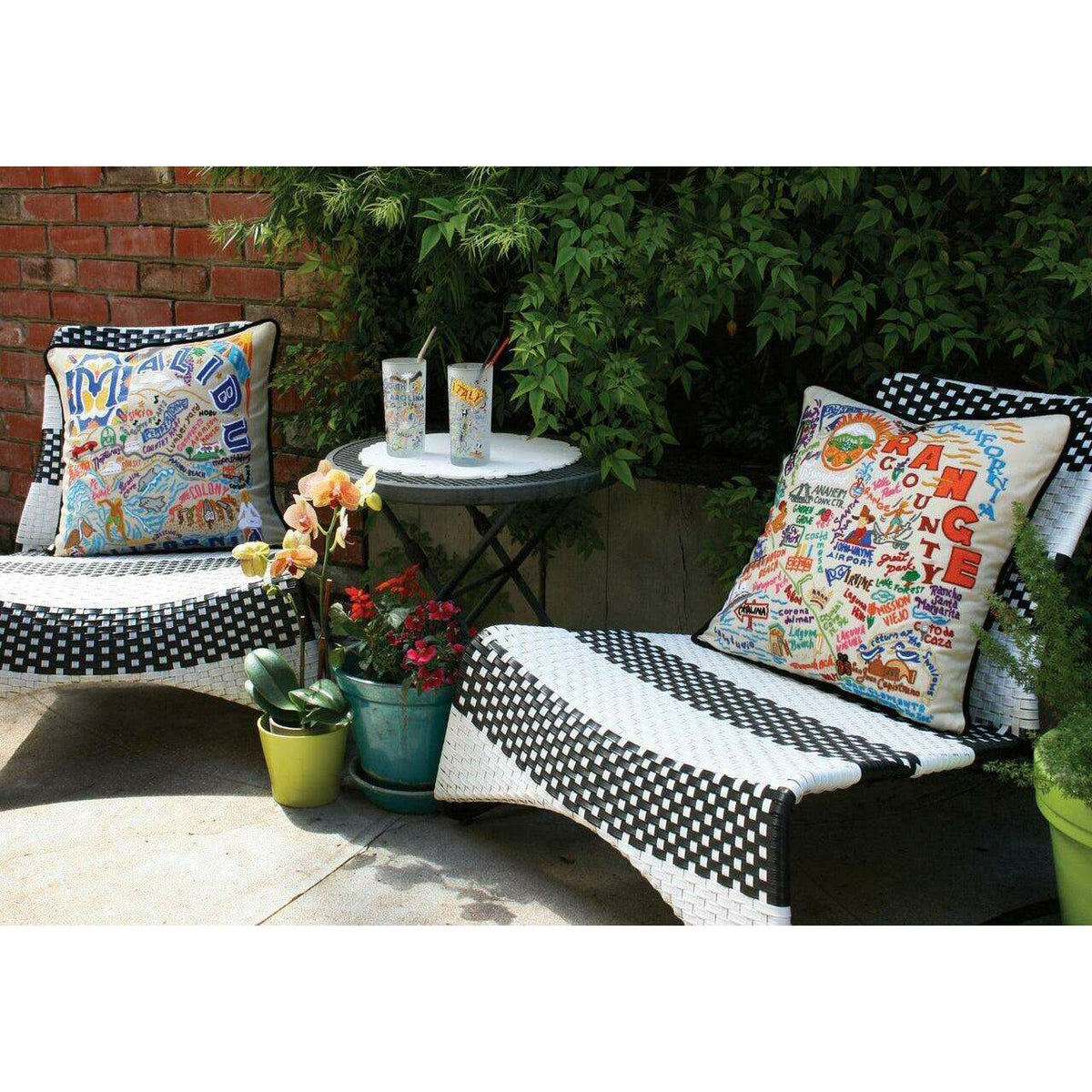 Napa Valley Hand-Embroidered Pillow