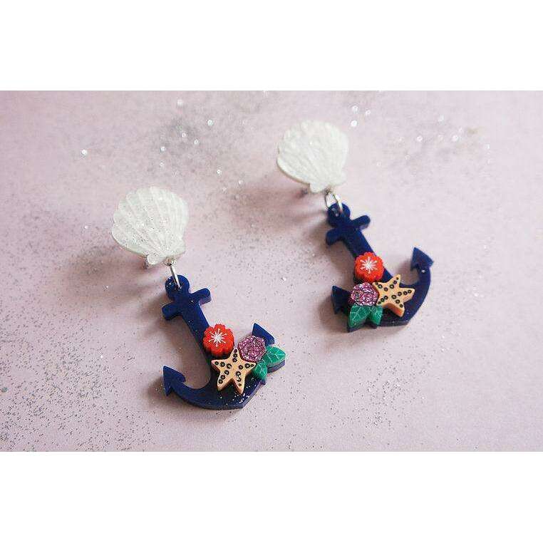 Nautical Anchor Earrings by Laliblue