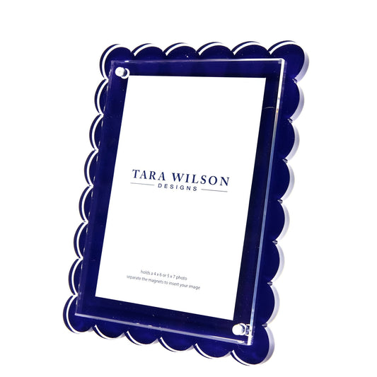 Navy Acrylic Scallop Frame