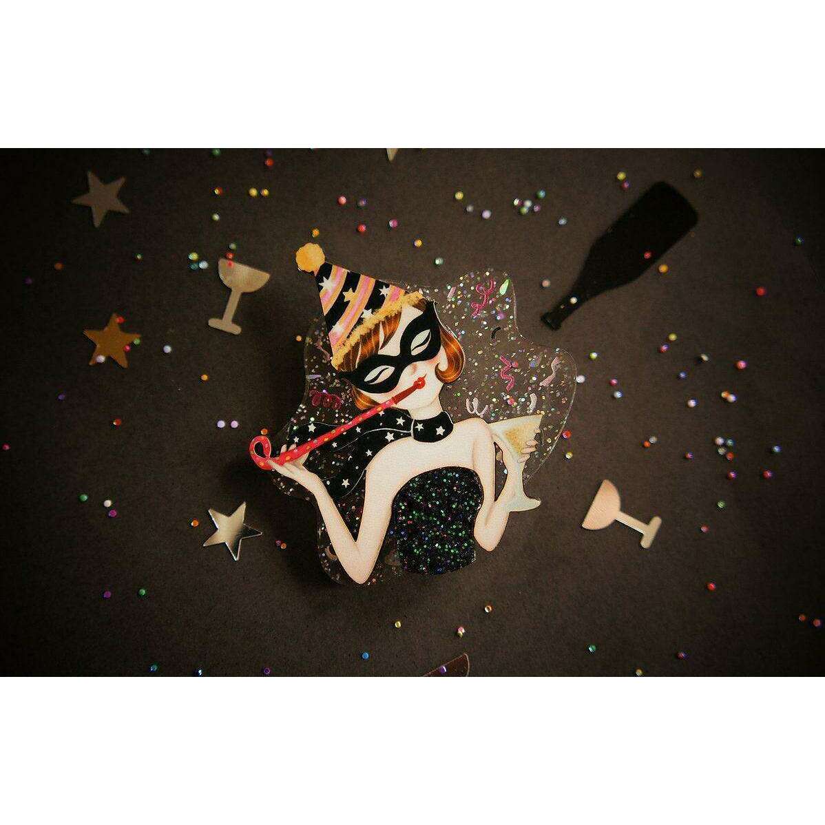 New Years Eve Party Brooch by Laliblue