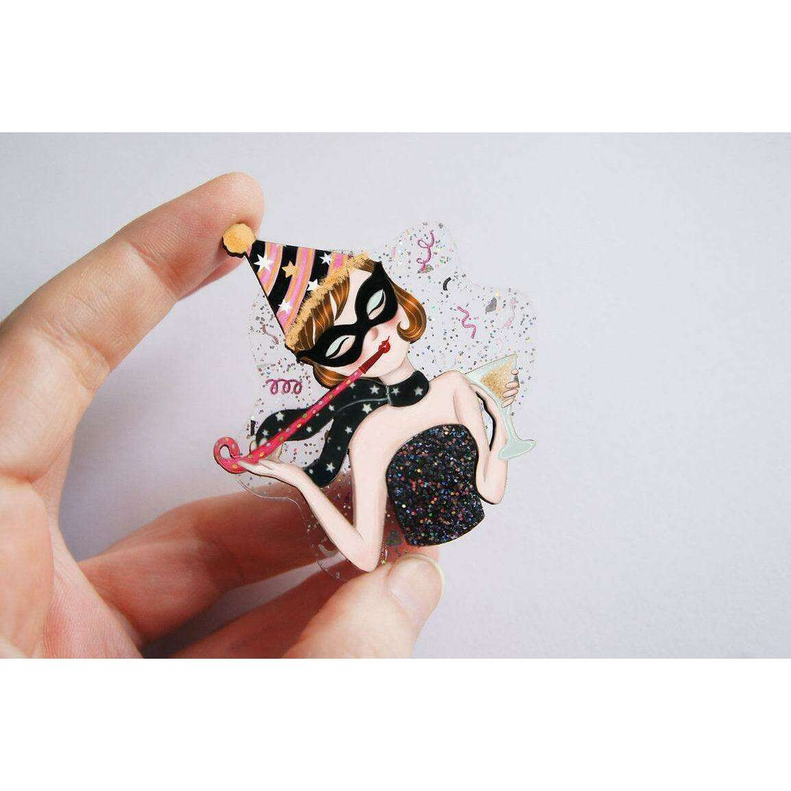 New Years Eve Party Brooch by Laliblue