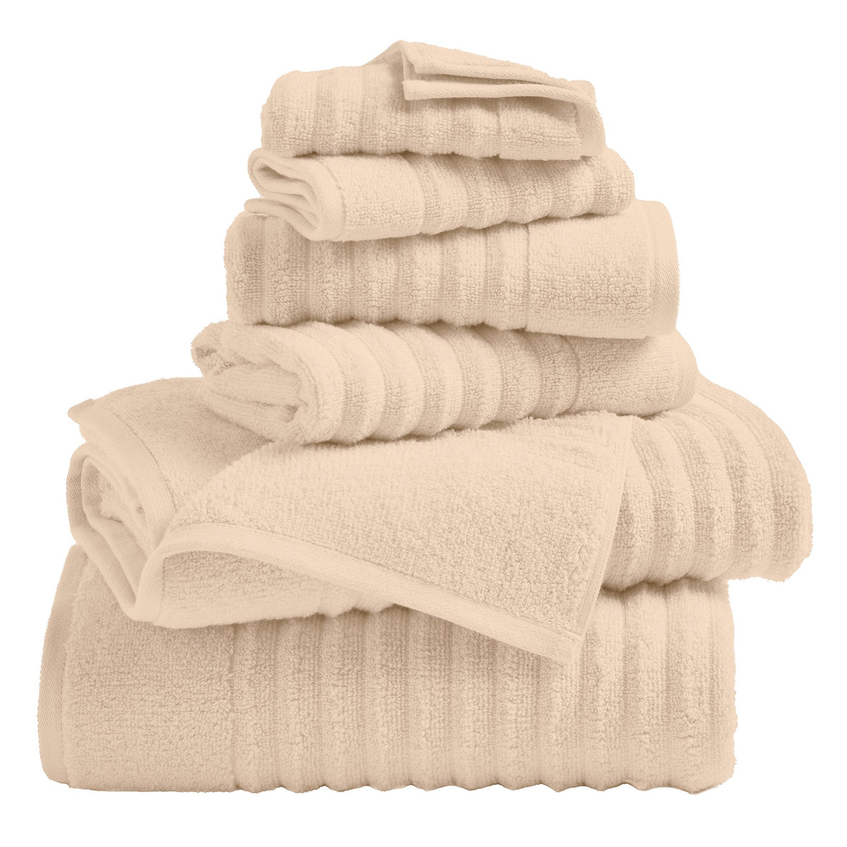 a stack of towels on a white background