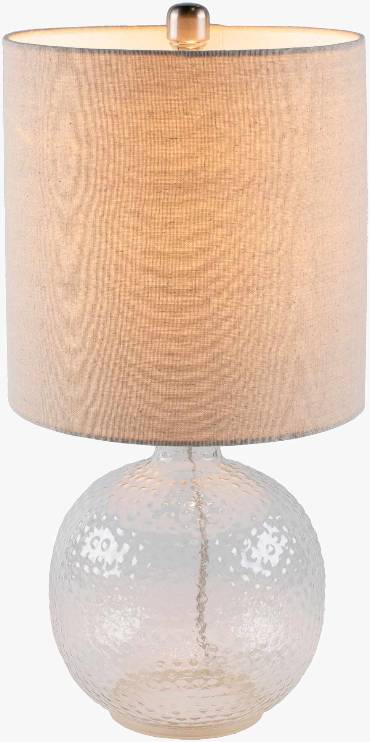 Enetai Glass White Table Lamp