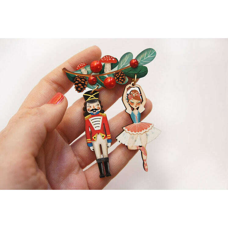 Nutcracker Couple Brooch by Laliblue