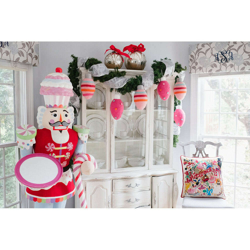 Nutcracker Hand-Embroidered Pillow