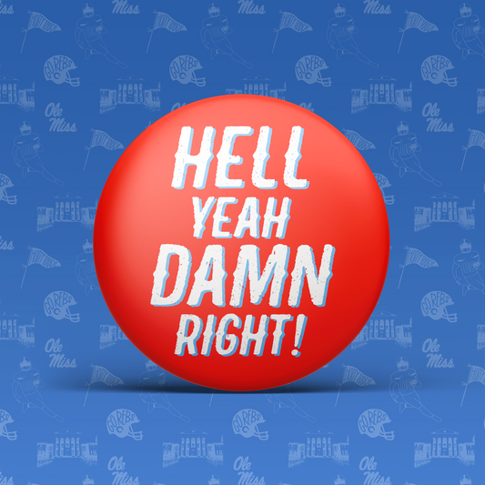 a red ball with white text on it