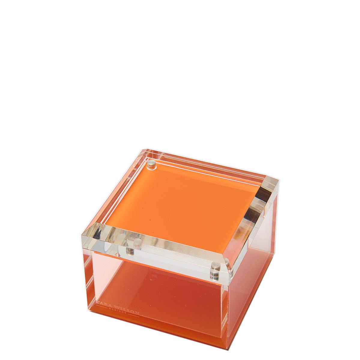 Orange Acrylic 4" x 4" Photo Box