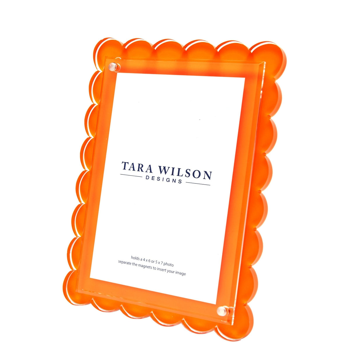 Orange Acrylic Scallop Frame