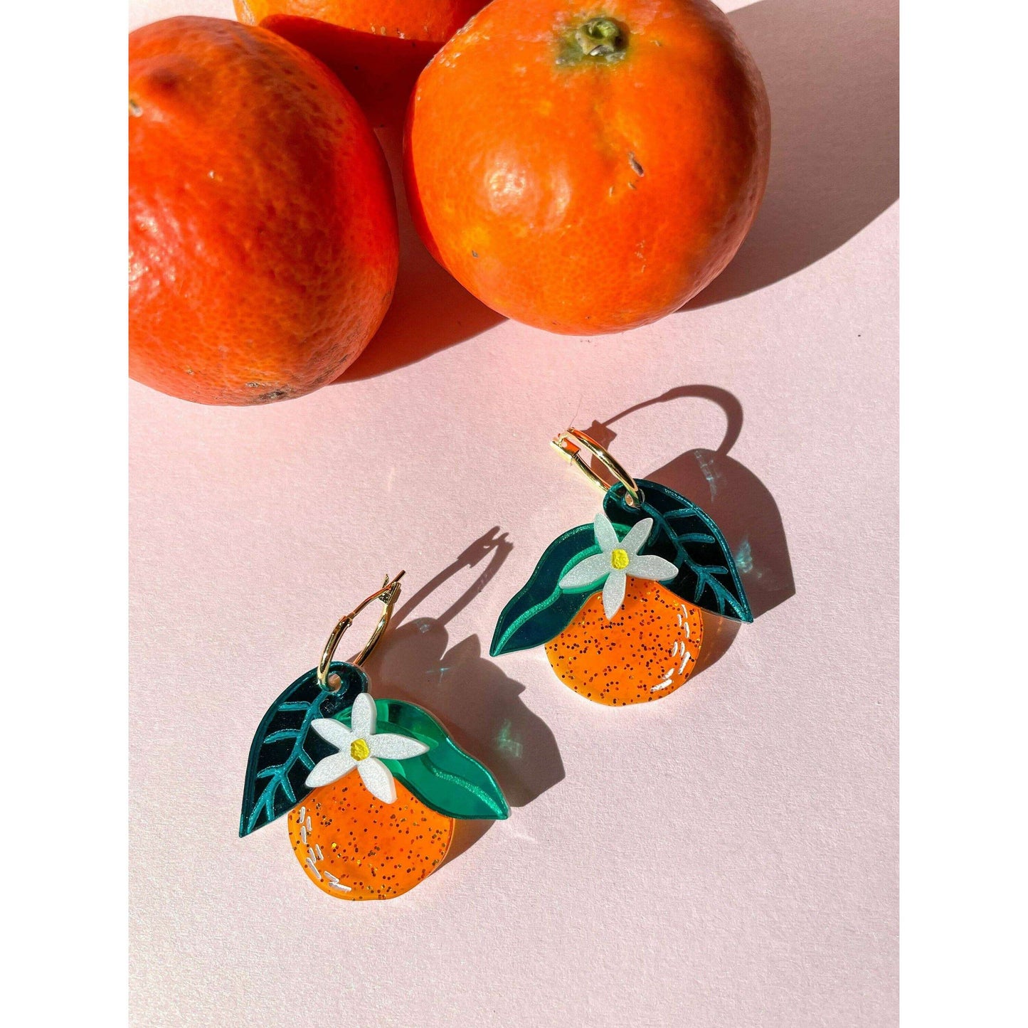 Orange Dangle Earrings