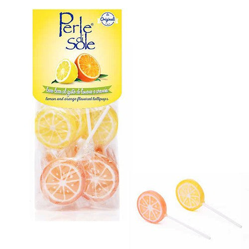 Perle di Sole Lemon & Orange Lollipops — Italian Citrus Candy