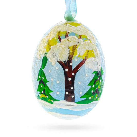 Bunny with Present Wooden Christmas Ornament