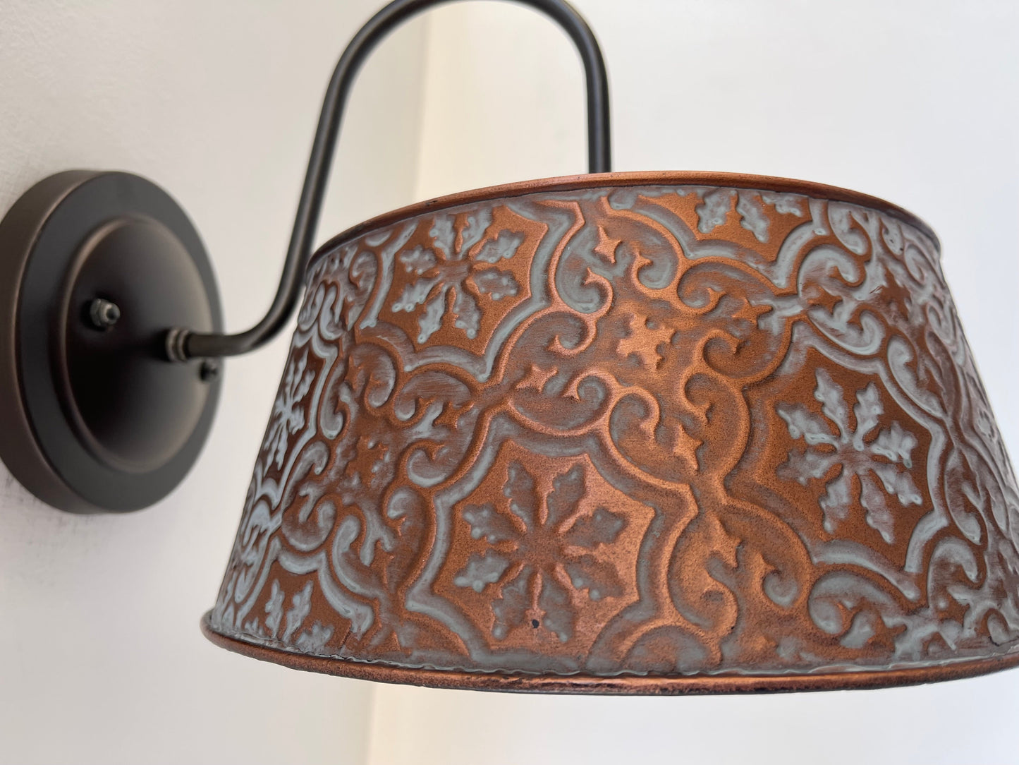 Ornate Copper | 10" Wall Sconce 1-Light Fixture